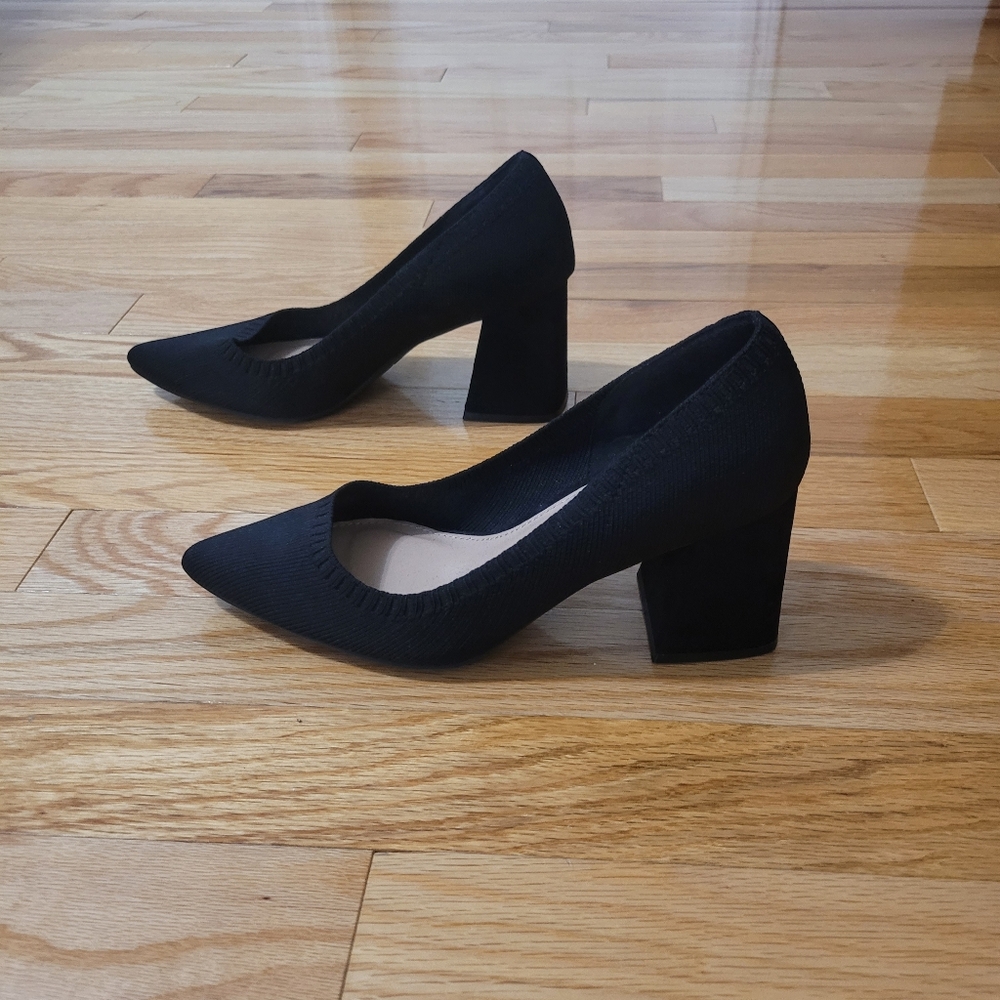 MIA Black Block Heel Pumps
